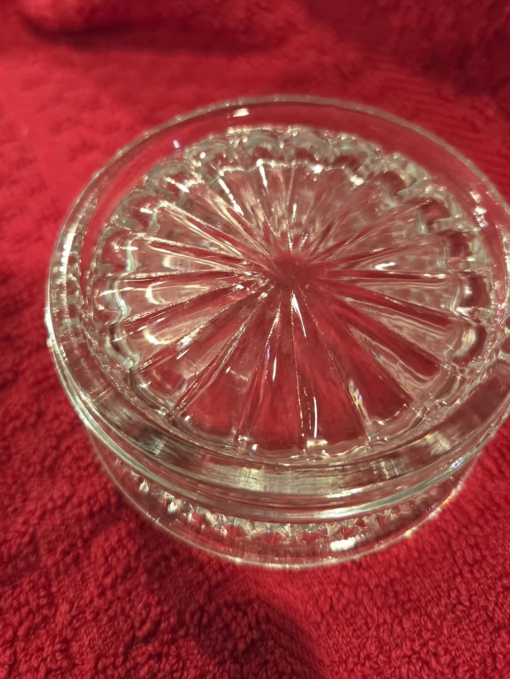 Cambridge Glass Vanity Powder Box Or Trinket Box